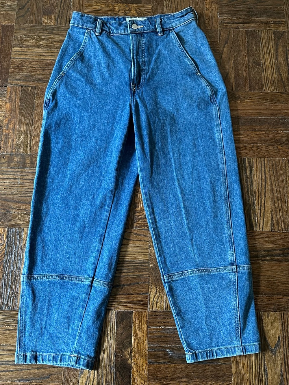 Everlane Utility Barrel Jeans Size 27 High Rise Medium Wash Denim